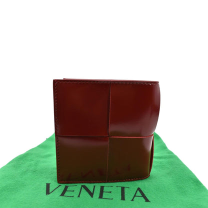 BOTTEGA VENETA Oversize Intrecciato Leather Wallet Red