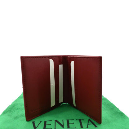 BOTTEGA VENETA Oversize Intrecciato Leather Wallet Red