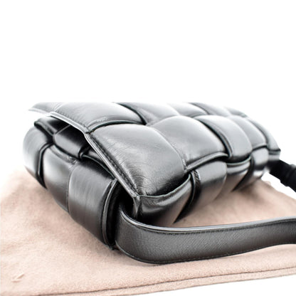BOTTEGA VENETA Padded Cassette Leather Crossbody Bag Black