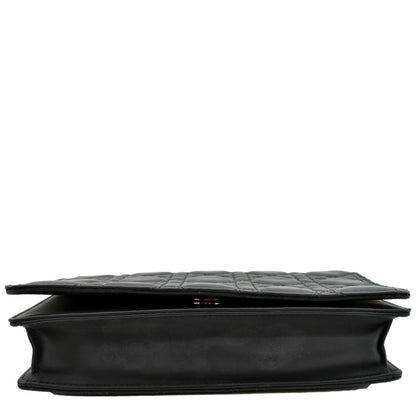 CHRISTIAN DIOR Lady Dior Cannage Leather Crossbody Chain wallet Black