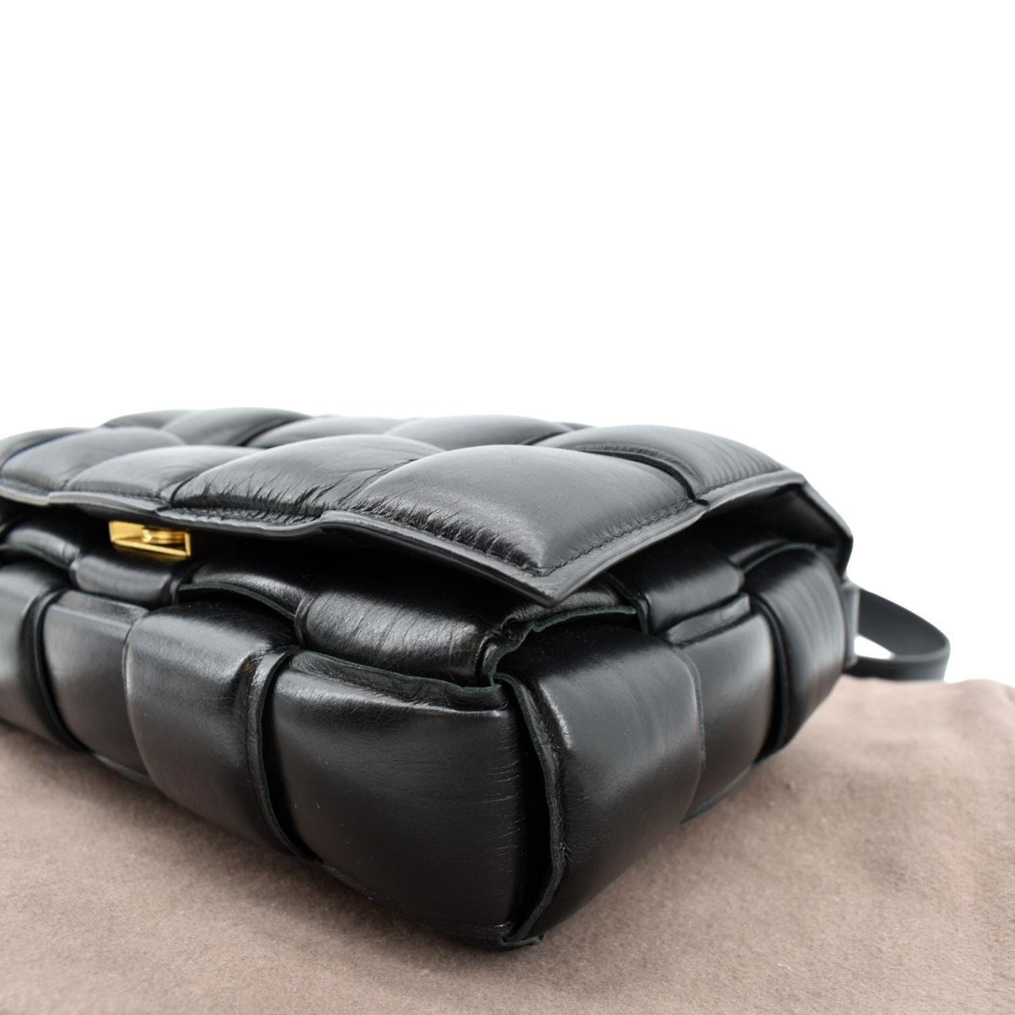 BOTTEGA VENETA Padded Cassette Leather Crossbody Bag Black