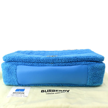 BURBERRY Lola Medium Towel Leather Shoulder Bag Blue