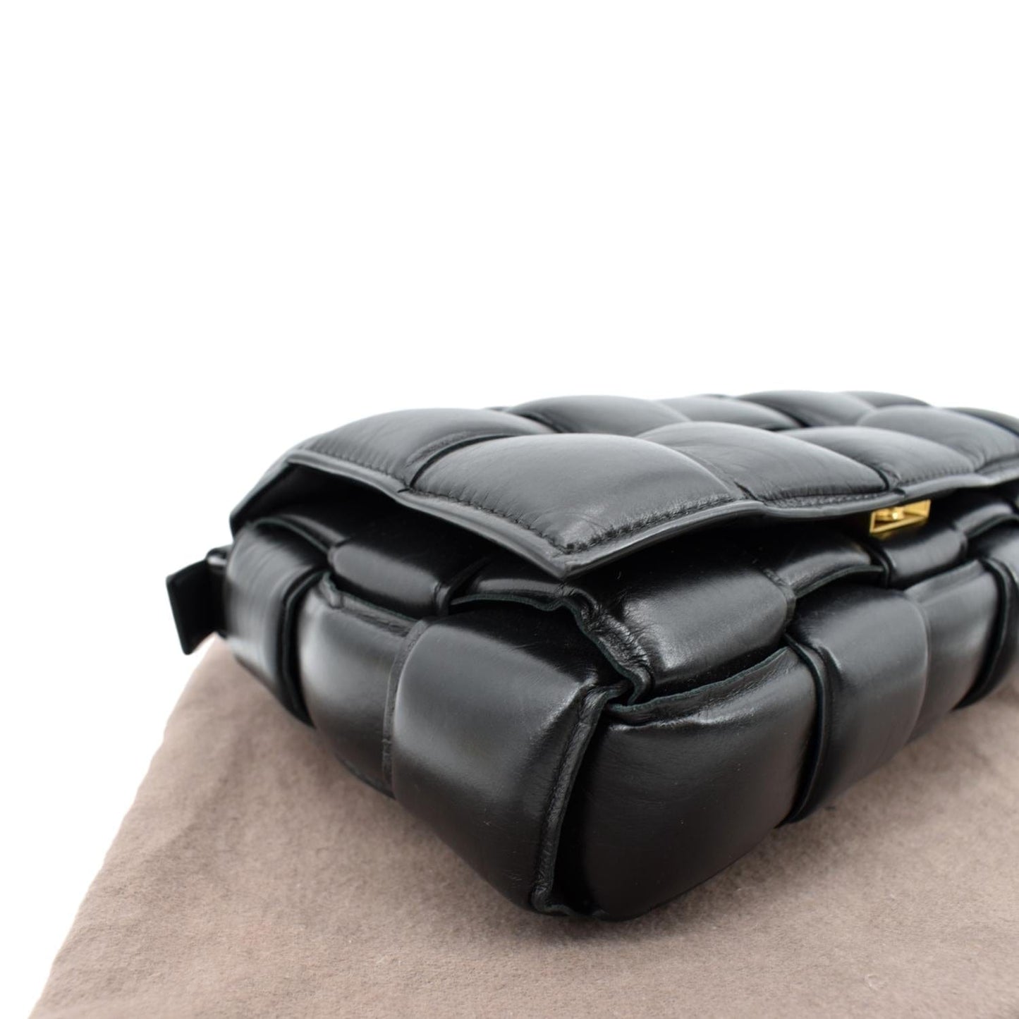 BOTTEGA VENETA Padded Cassette Leather Crossbody Bag Black