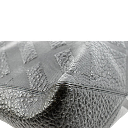 BURBERRY Dewsbury Medium Grain Check Embossed Tote Bag Black