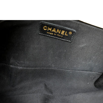 CHANEL Boy Leather Shoulder Bag Bicolor