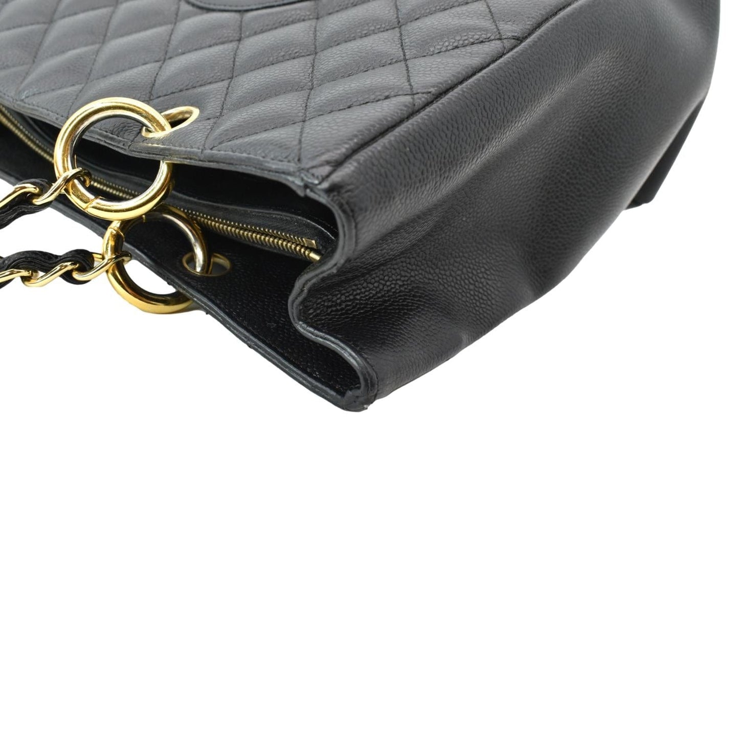 CHANEL Grand Shopping GST Caviar Leather Tote Bag Black