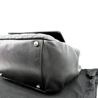 CHANEL Boy Leather Shopping Tote Bag Black