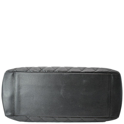 CHANEL Grand Shopping GST Caviar Leather Tote Bag Black