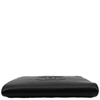 CHANEL O Key Pouch Timeless Caviar Leather Small Purse Purple
