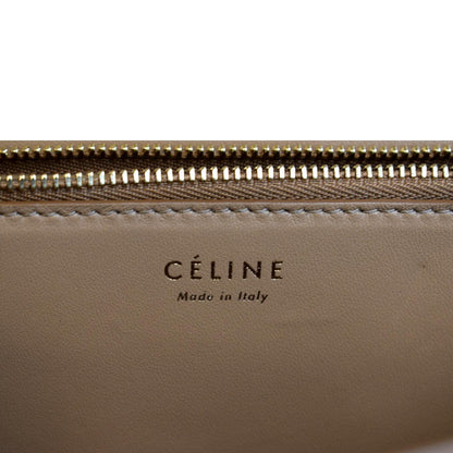 CELINE Classic Box Medium Lizard Leather Shoulder Bag Beige
