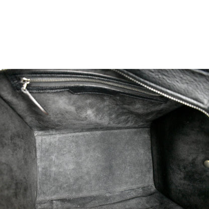CELINE Drummed Mini Luggage Calfskin Leather Tote Bag Black - Hot Deals