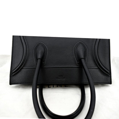 CELINE Luggage Phantom Medium Leather Tote Bag Black