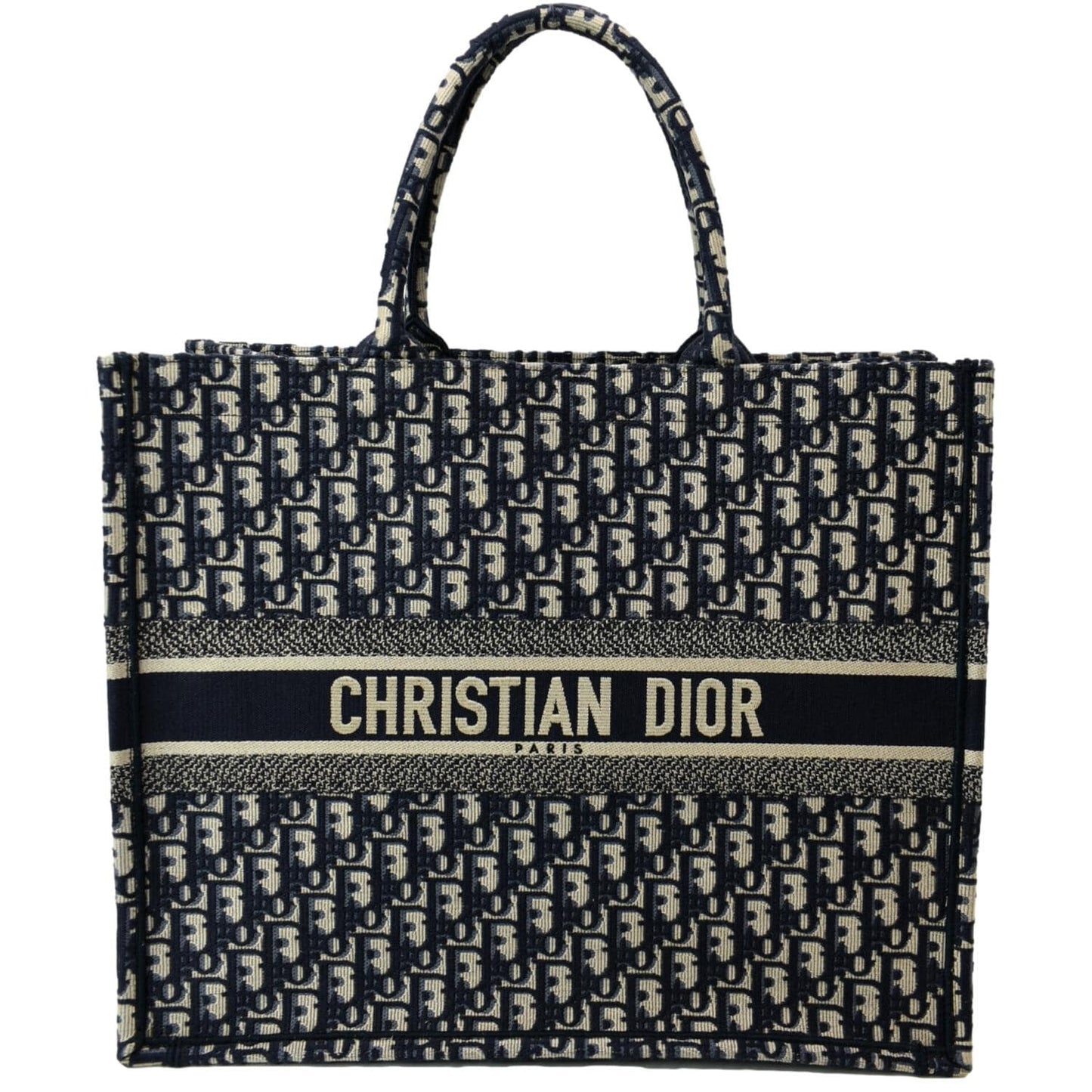 CHRISTIAN DIOR Large Book Oblique Embroidered Canvas Tote Bag Multicolor  - Hot Deals