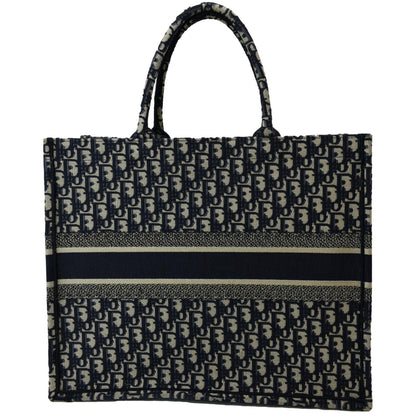 CHRISTIAN DIOR Large Book Oblique Embroidered Canvas Tote Bag Multicolor  - Hot Deals