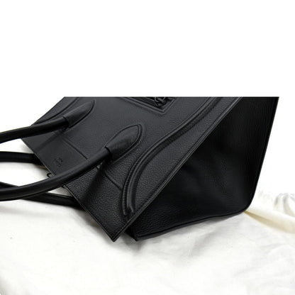 CELINE Luggage Phantom Medium Leather Tote Bag Black