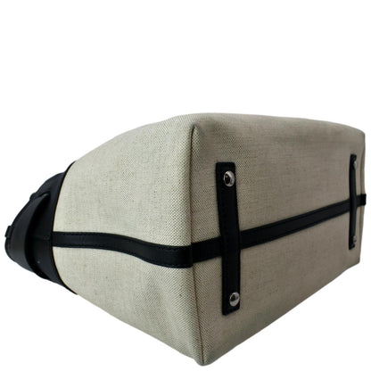Burberry Medium Smooth Calfskin Canvas Belt Bag Black