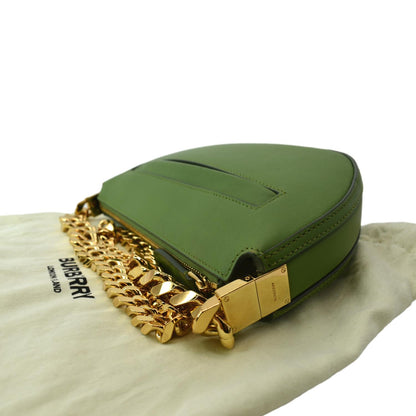 BURBERRY Olympia Mini Leather Chain Shoulder Bag Green