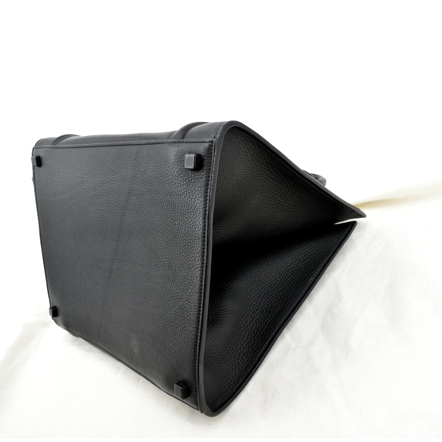 CELINE Luggage Phantom Medium Leather Tote Bag Black
