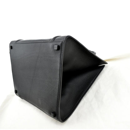 CELINE Luggage Phantom Medium Leather Tote Bag Black