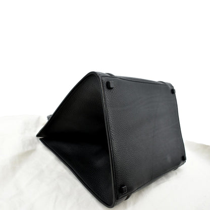CELINE Luggage Phantom Medium Leather Tote Bag Black