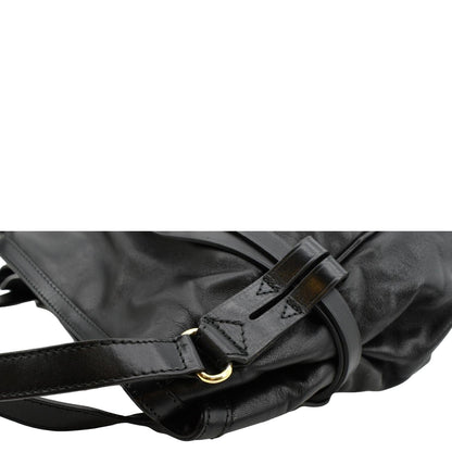 BURBERRY Bridle Lynher Calfskin Leather Tote Shoulder Bag Black