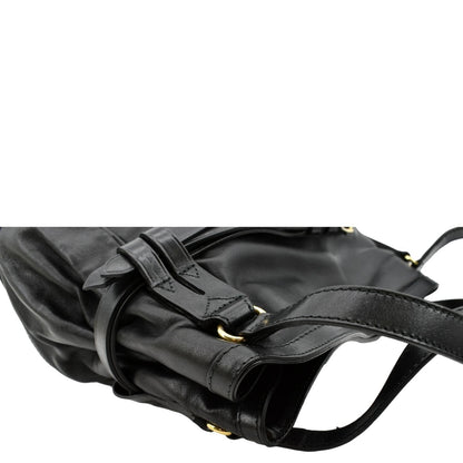 BURBERRY Bridle Lynher Calfskin Leather Tote Shoulder Bag Black