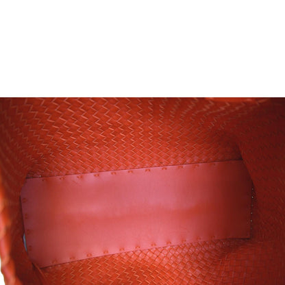 BOTTEGA VENETA Medium Cabat Intreccio Leather Tote Bag Red