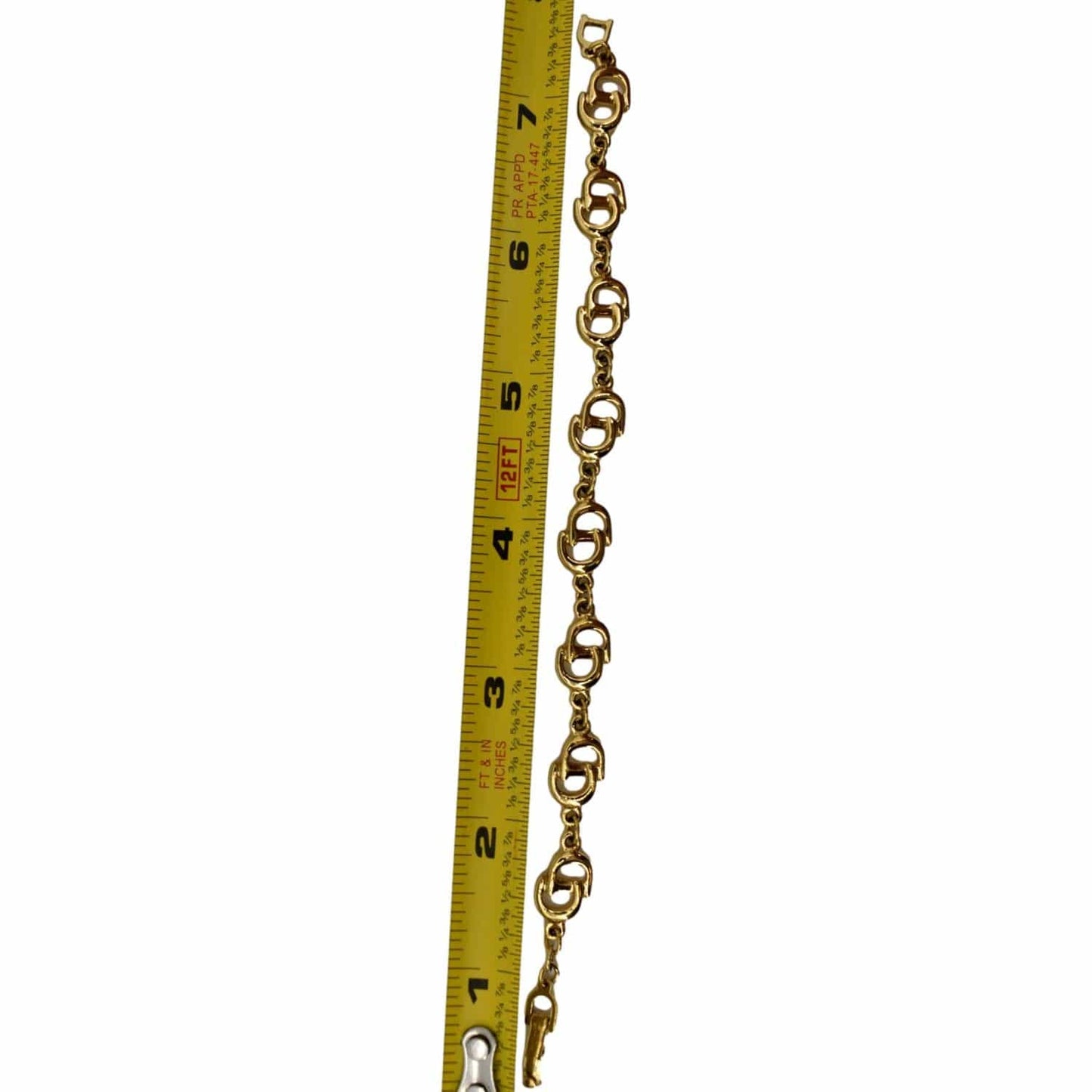 CHRISTIAN DIOR  CD Logo Chain Link Short Bracelet Gold