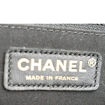 CHANEL Large Boy Flap Caviar Leather Shoulder Bag Black