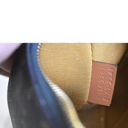 CELINE Ava Triomphe Canvas Calfskin Shoulder Bag Brown
