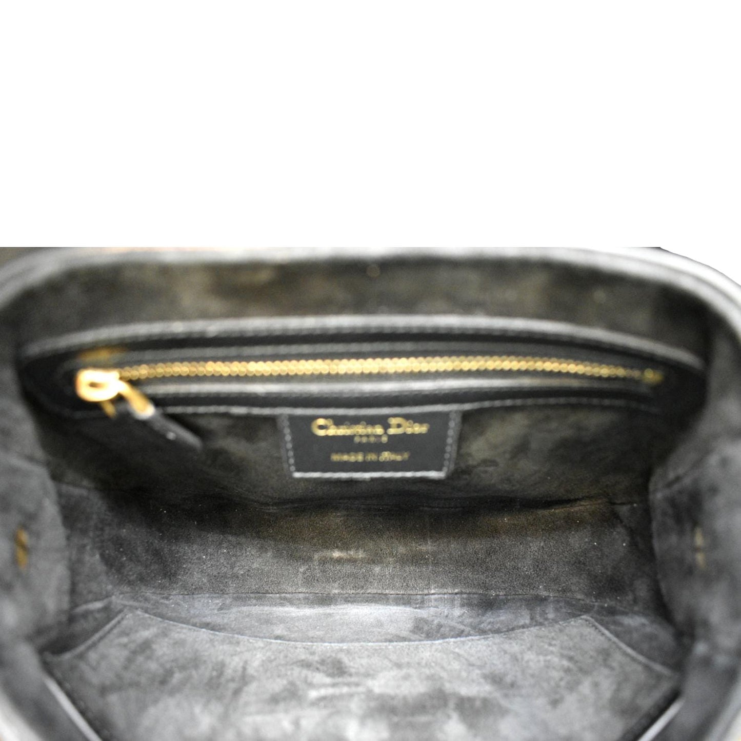 CHRISTIAN DIOR D Fence Calfskin Leather Saddle Bag Black - Hot Deals