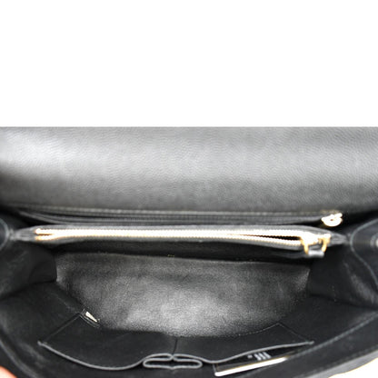 CHANEL Small Coco Quilted Caviar Lizard Handle Shoulder Bag Black  - Hot Deals