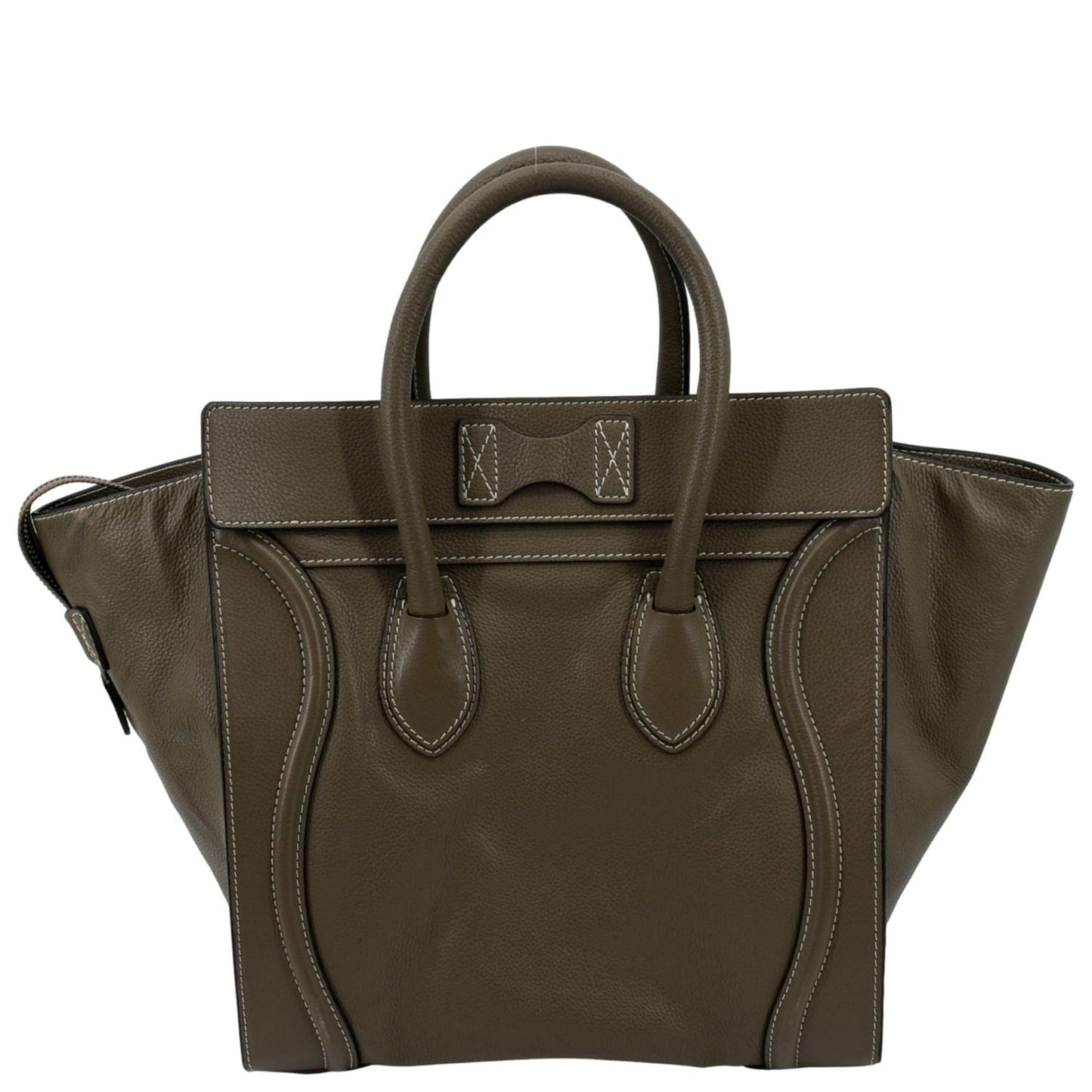 CELINE Souris Mini Luggage Calfskin  Leather Tote Bag Dune - Sold