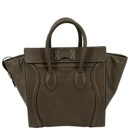 CELINE Souris Mini Luggage Calfskin  Leather Tote Bag Dune - Sold