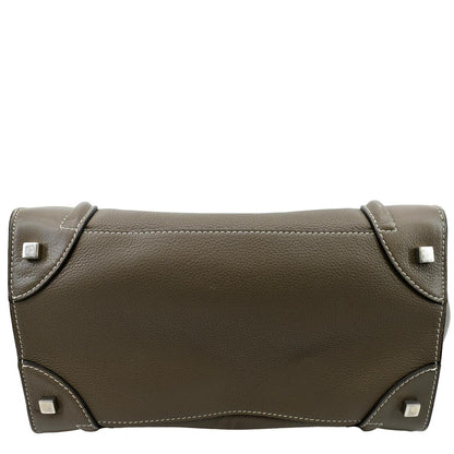 CELINE Souris Mini Luggage Calfskin  Leather Tote Bag Dune - Sold