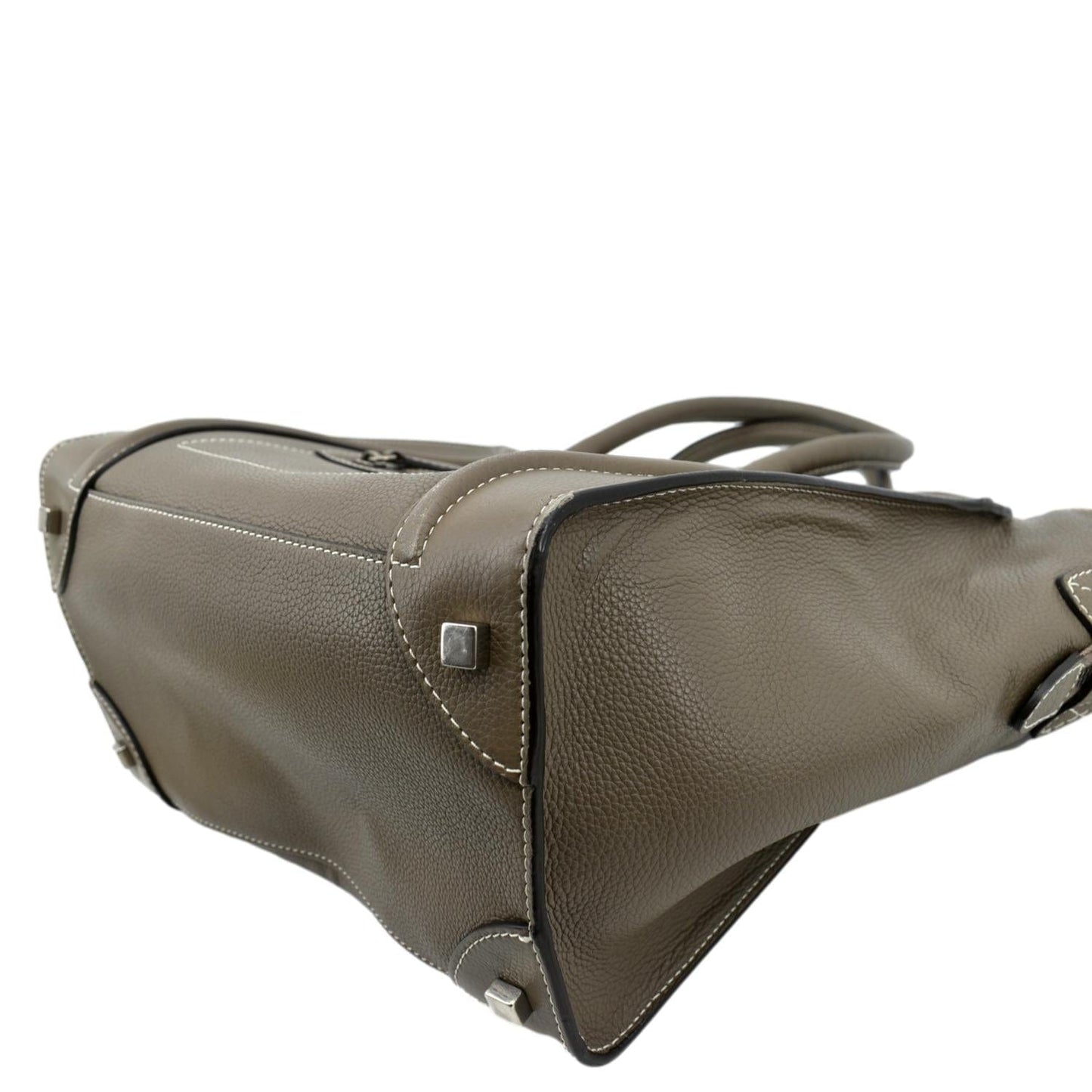 CELINE Souris Mini Luggage Calfskin  Leather Tote Bag Dune - Sold