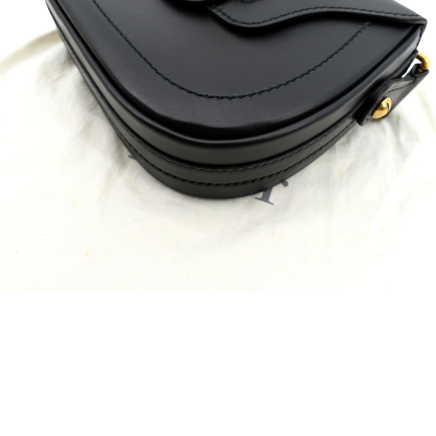 CHRISTIAN DIOR D Fence Calfskin Leather Saddle Bag Black - Hot Deals