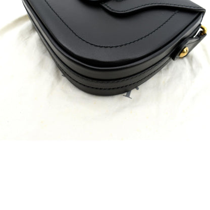CHRISTIAN DIOR D Fence Calfskin Leather Saddle Bag Black - Hot Deals