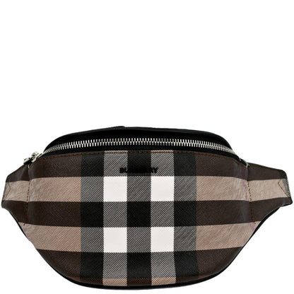 BURBERRY Mini Cason Check Bum Bag Dark Birch Brown