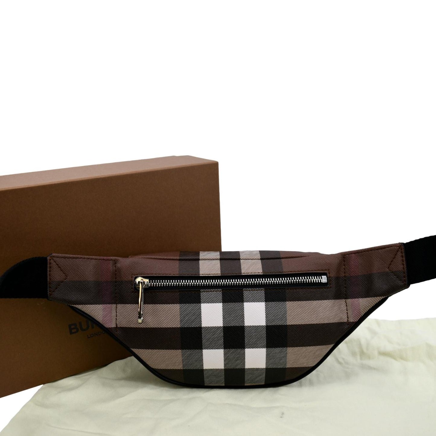 BURBERRY Mini Cason Check Bum Bag Dark Birch Brown