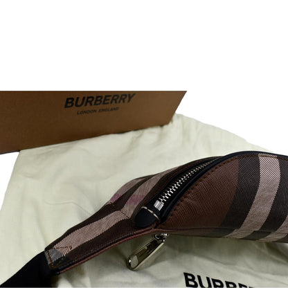 BURBERRY Mini Cason Check Bum Bag Dark Birch Brown