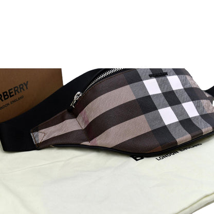BURBERRY Mini Cason Check Bum Bag Dark Birch Brown