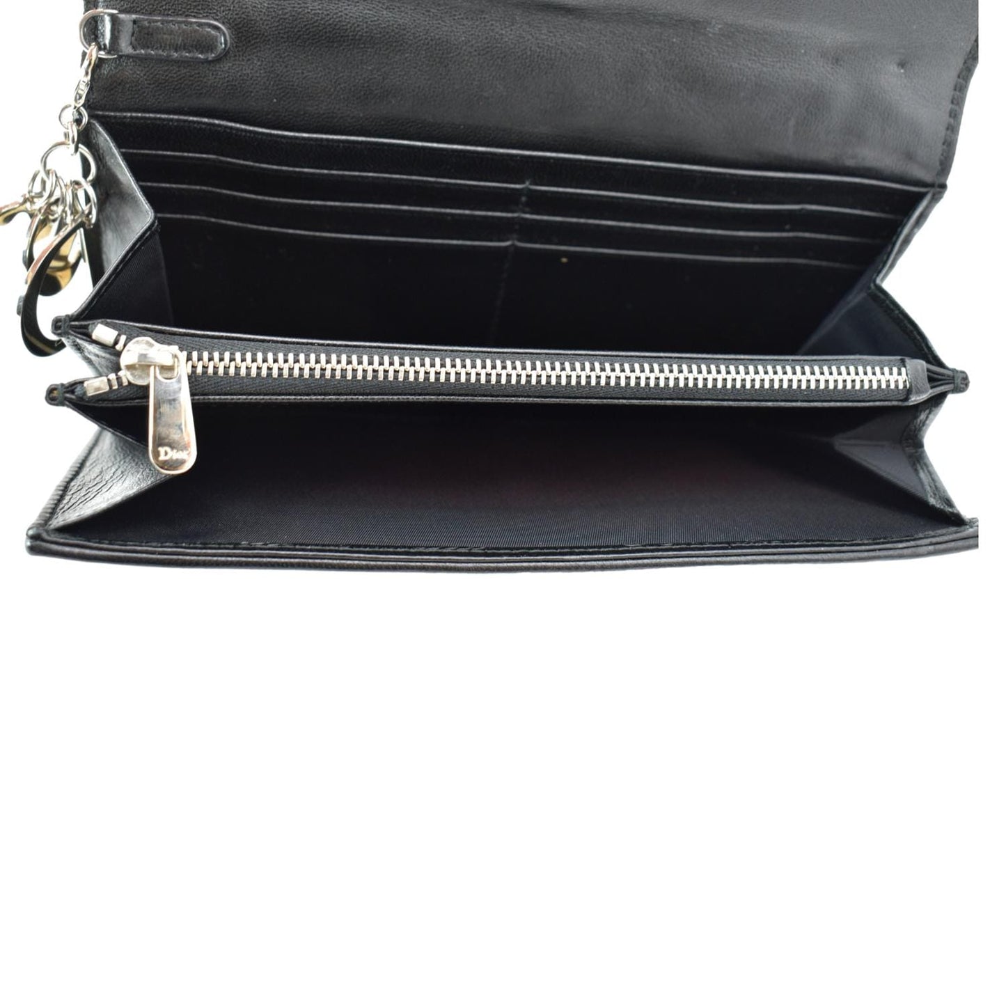 CHRISTIAN DIOR Lady Dior Cannage Leather wallet Black