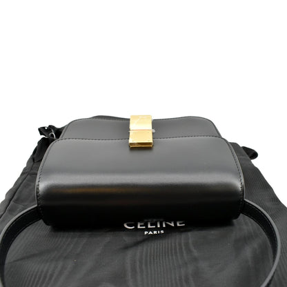 CELINE Classic Box Calfskin Leather Crossbody Bag Black