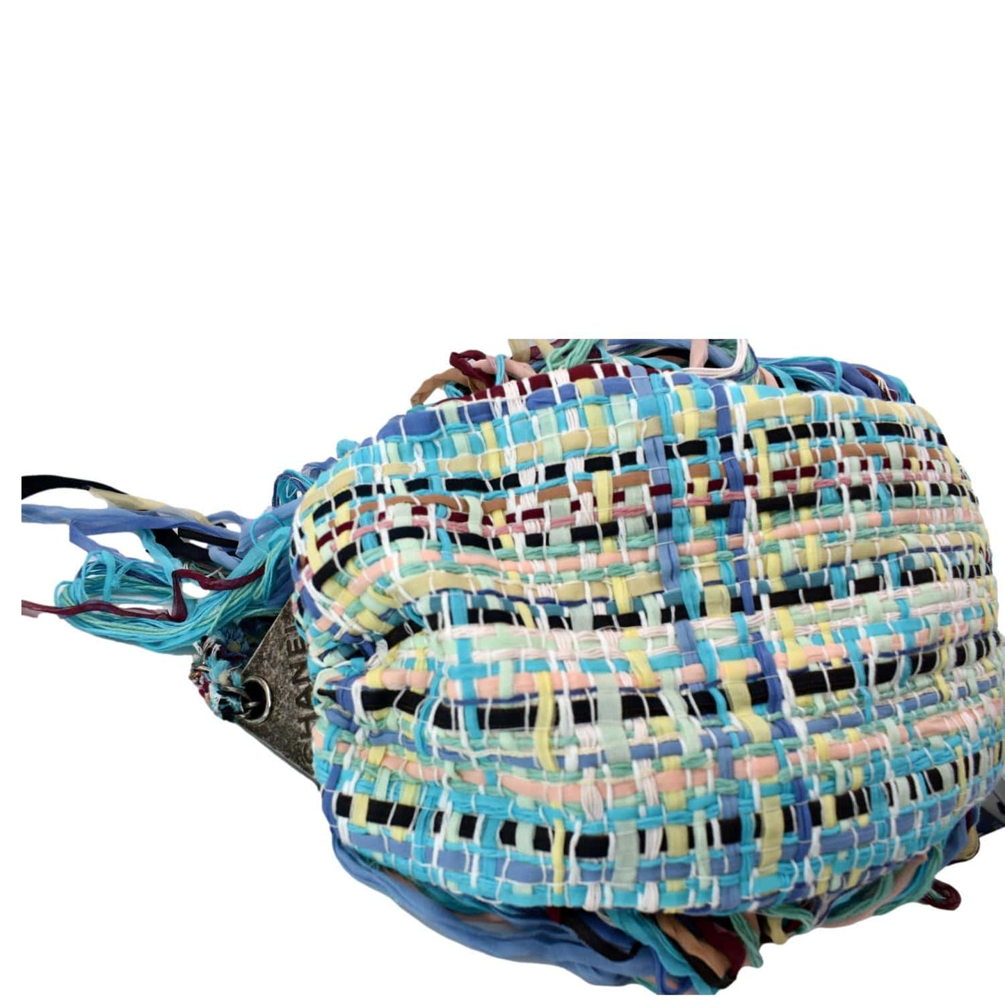 CHANEL Coco Cuba Hammock Tweed Woven Hobo Bag Turquoise