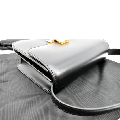 CELINE Classic Box Calfskin Leather Crossbody Bag Black