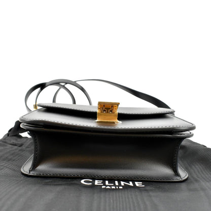 CELINE Classic Box Calfskin Leather Crossbody Bag Black