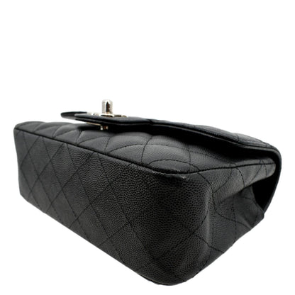 CHANEL Mini CC Flap Leather Shoulder Bag Black