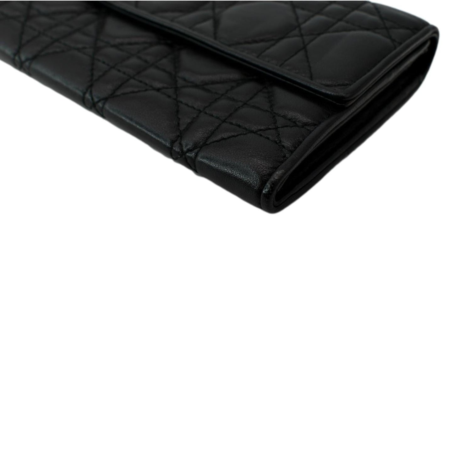 CHRISTIAN DIOR Lady Dior Cannage Leather wallet Black