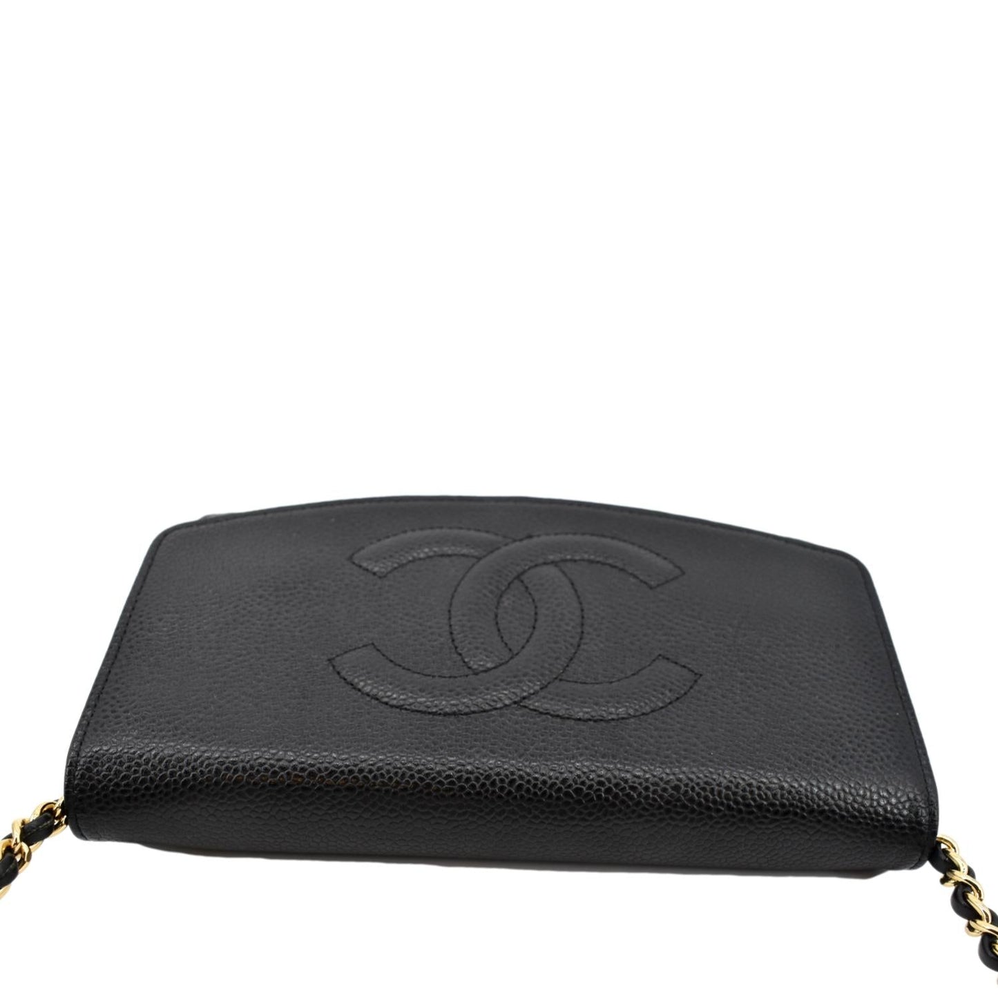 CHANEL Timeless WOC Caviar Leather Wallet on Chain Shoulder Bag Black